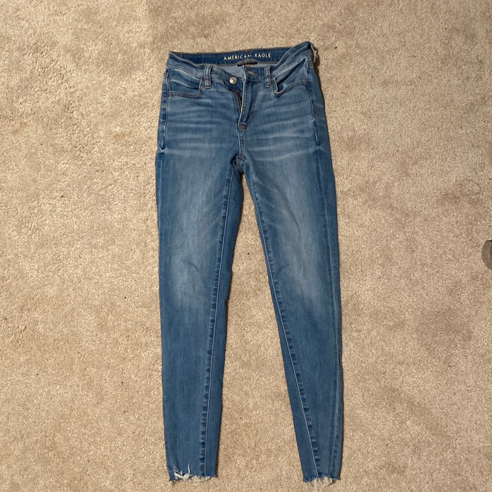 American eagle next level high wasted jeggings, size 4. new